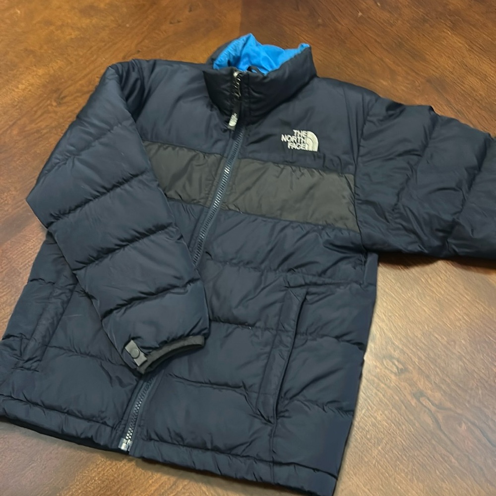 North Face Navy/Grey Puffer
